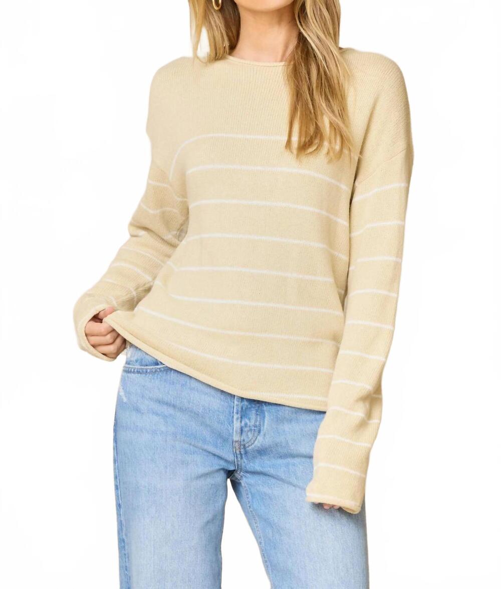 NEW STITCHES & STRIPES helly pullover sweater in rye combo